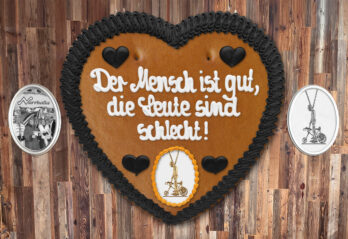 Lebkuchenherz " Karl Valentin 6 "  beschriftet 45cm / 1000g / 1 Stück