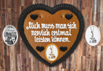 Lebkuchenherz " Karl Valentin 8 "  beschriftet 45cm / 1000g / 1 Stück