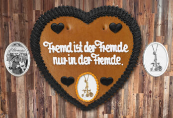 Lebkuchenherz " Karl Valentin 9 "  beschriftet 45cm / 1000g / 1 Stück