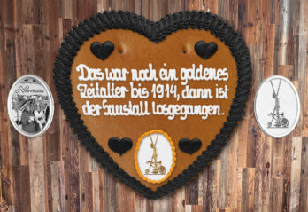 Lebkuchenherz " Karl Valentin 11 "  beschriftet 45cm / 1000g / 1 Stück