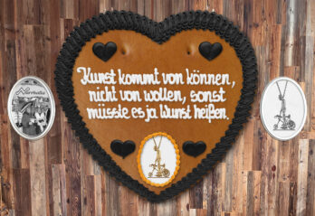 Lebkuchenherz " Karl Valentin 12 "  beschriftet 45cm / 1000g / 1 Stück