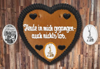 Lebkuchenherz " Karl Valentin 13 "  beschriftet 45cm / 1000g / 1 Stück