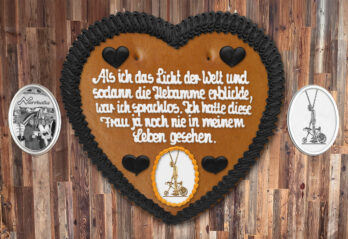 Lebkuchenherz " Karl Valentin 15 "  beschriftet 45cm / 1000g / 1 Stück