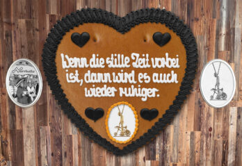 Lebkuchenherz " Karl Valentin 16 "  beschriftet 45cm / 1000g / 1 Stück