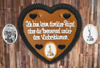 Lebkuchenherz " Karl Valentin 17 "  beschriftet 45cm / 1000g / 1 Stück