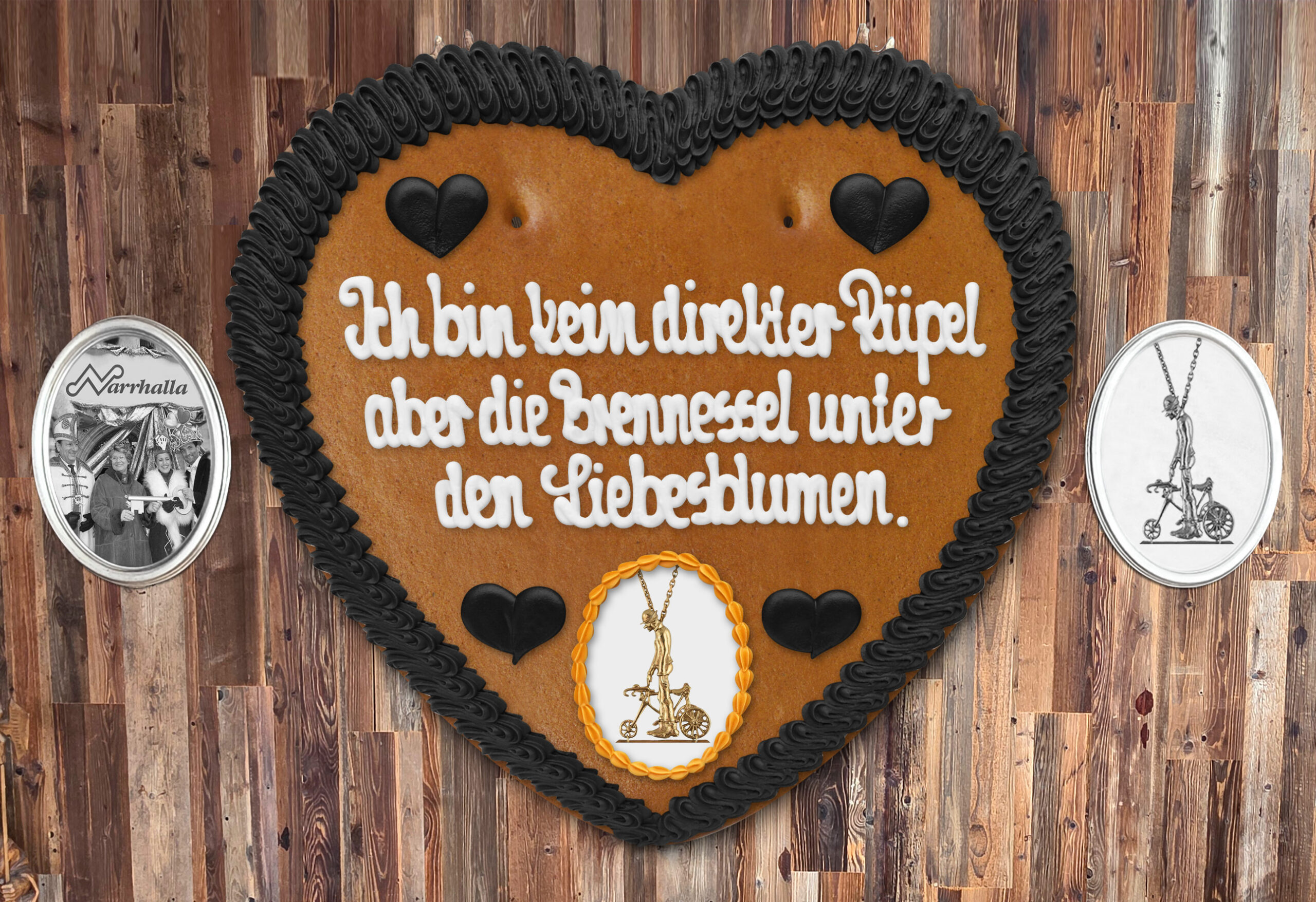 Lebkuchenherz " Karl Valentin 17 " beschriftet 45cm / 1000g / 1 Stück