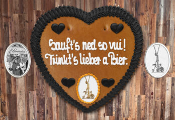 Lebkuchenherz " Karl Valentin 18 "  beschriftet 45cm / 1000g / 1 Stück