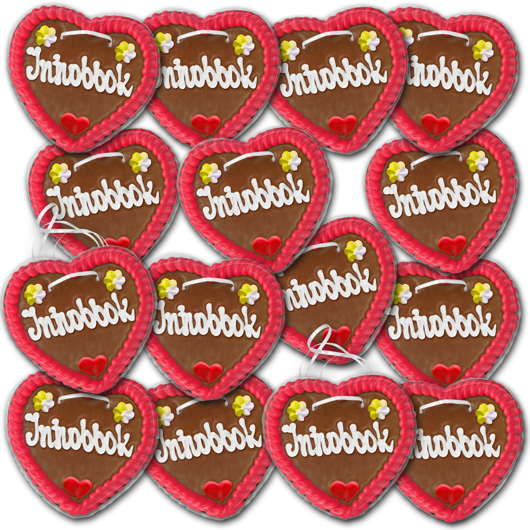 Lebkuchenherzen Malta " Liebe " beschriftet 14cm / 70g / 1 Karton = 50 Stück